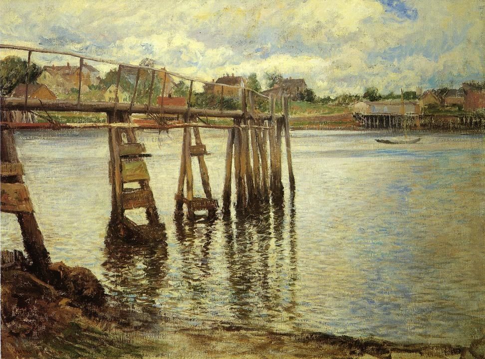 Joseph DeCamp Jetty at Low Tide aka The Water Pier